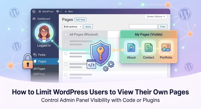 limit-wordpress-users only view own posts or pages